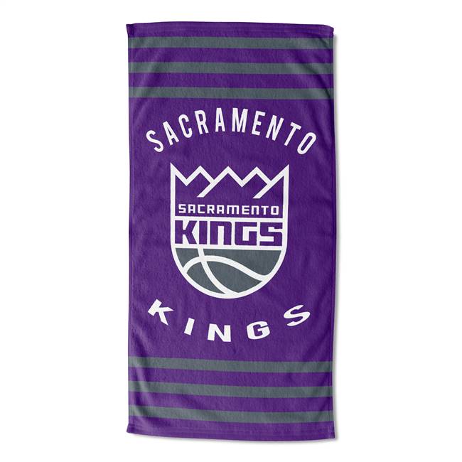 Sacramento Basketball Kings Stripes Beach Towel 30X60 