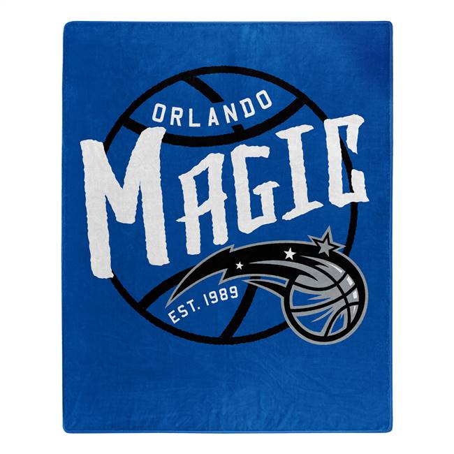 Orlando Basketball Magic Black Top Raschel Throw Blanket 50X60