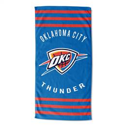 Oklahoma City Basketball Thunder Stripes Beach Towel 30X60 