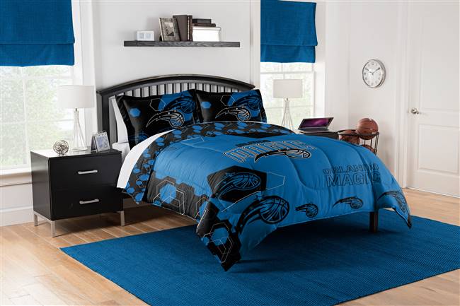 Orlando Basketball Magic Hexagon Full-Queen Bed Comforter with 2 Shams