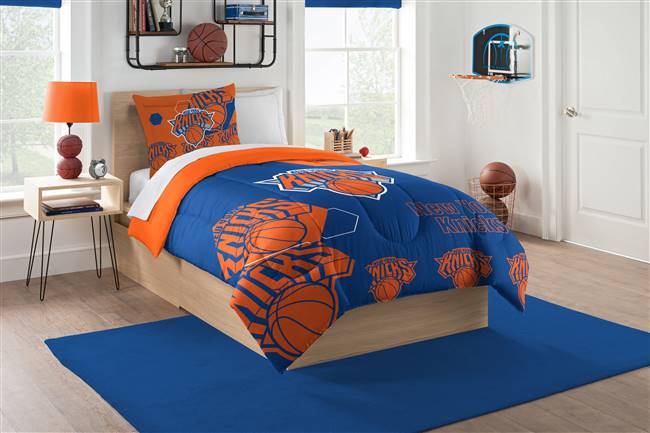 New York Basketball Knicks Hexagon Twin Bed Printed Comforter Set