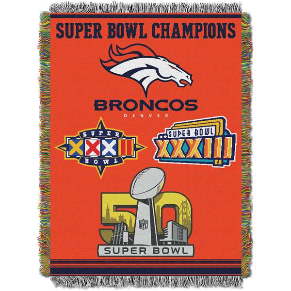 Denver Broncos Commemorative Series 3x Champs Tapestry