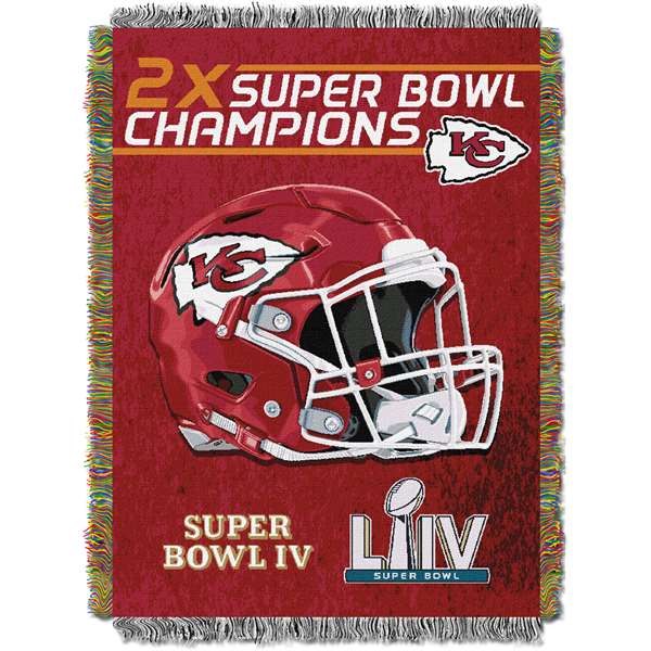 Kansas City Chiefs Commemorative Series 2x Champs Tapestry