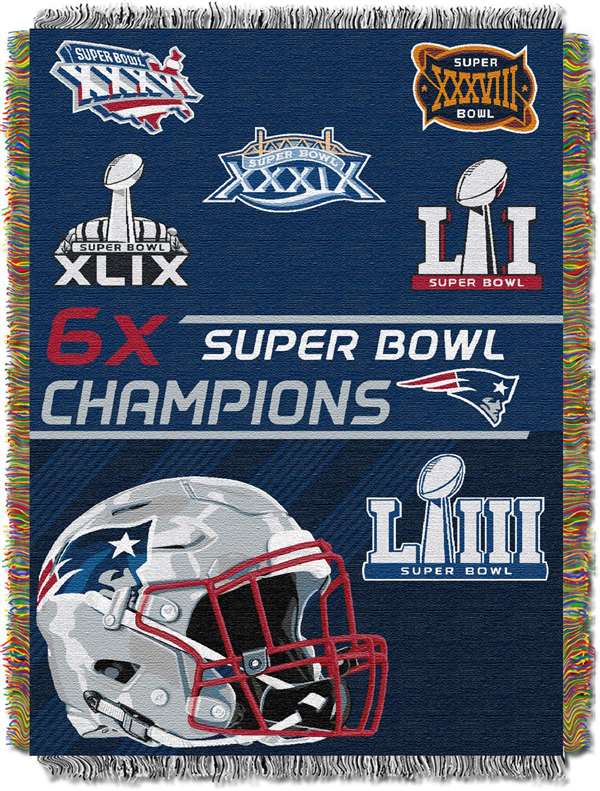 New England Patriots Commemorative Series 6x Champs Tapestry