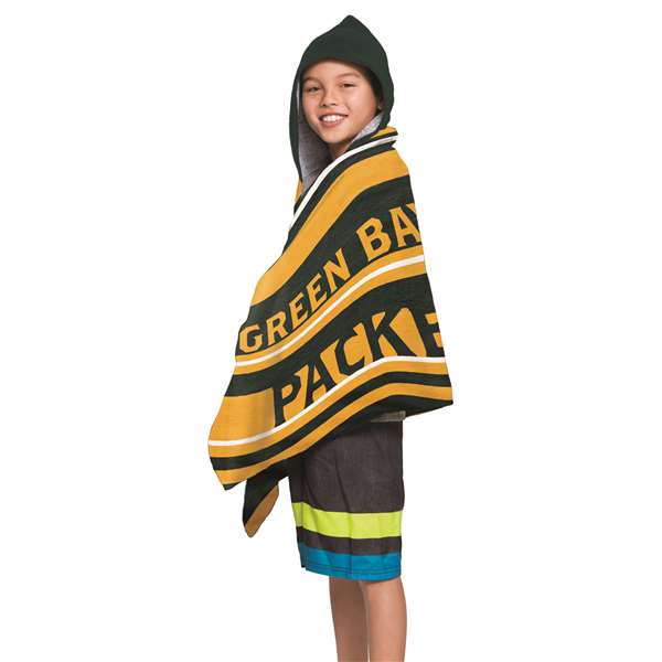 Green Bay Packers - Juvy Hooded Towel, 22"X51" 
