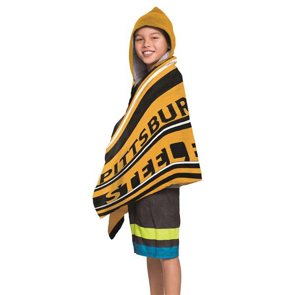 Pittsburgh Steelers - Juvy Hooded Towel, 22"X51" 