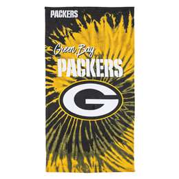 Green Bay Packers Pyschedlic Beach Towel