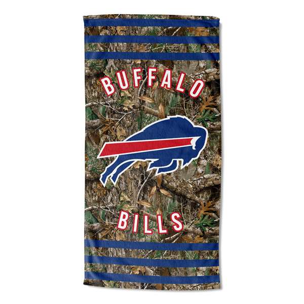 Buffalo Buffalo Billss Real Tree Stripes Beach Towel 