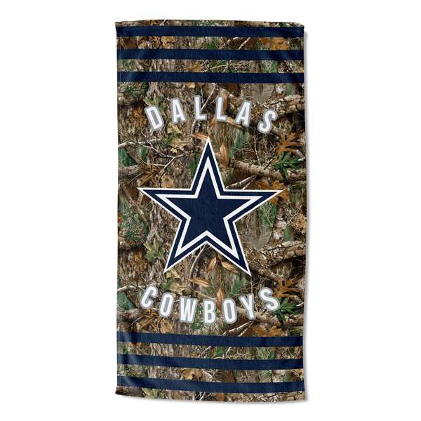 Dallas Cowboys Real Tree Stripes Beach Towel 