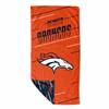Denver Football Broncos Splitter 32X64 Beach Towel with Mesh Bag 