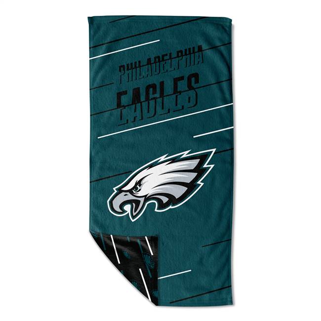 Philadelphia Football Eagles Splitter 32X64 Beach Towel with Mesh Bag