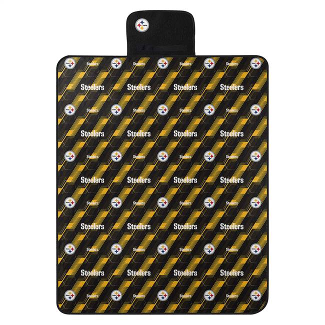 Pittsburgh Football Steelers Hex Stripes Picnic Blanket 60X72