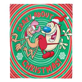 Ren and Stimpy, Crazy about Christmas  Silk Touch Throw Blanket 50"x60"  