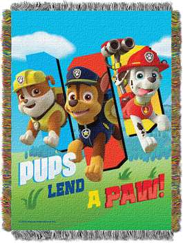 Paw Patrol - Lend A Paw Tapestry Throws 48"x60"  