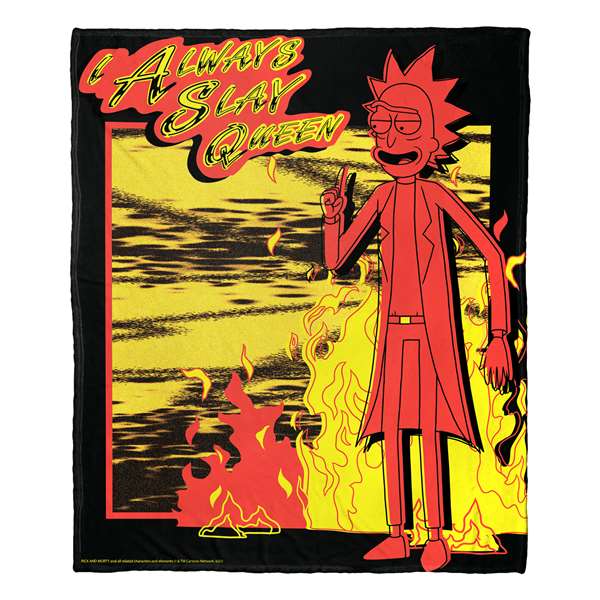 Rick & Morty, Slay Queen  Silk Touch Throw Blanket 50"x60"  