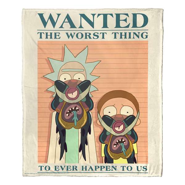 Rick & Morty, The Worst Thing  Silk Touch Throw Blanket 50"x60"  
