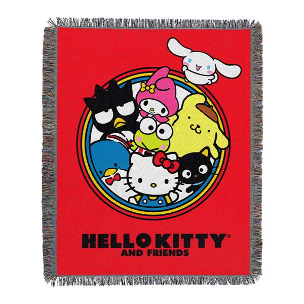 HELLO KITTY - CIRCLE OF FUN Tapestry Throws 48"x60"  