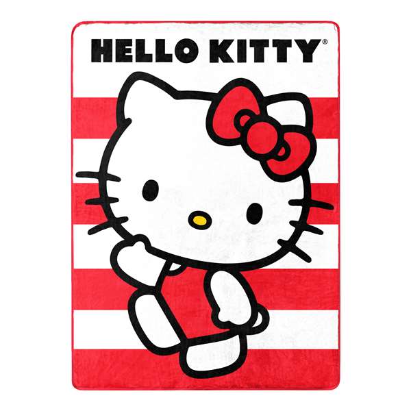 Hello Kitty - Waving Stripes Silk Touch Throw 46"x60"  