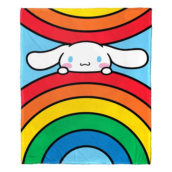 Cinnamoroll, Rainbow Roll  Silk Touch Throw Blanket 50"x60"  
