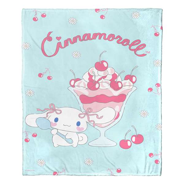 Cinnamoroll, Cherry On Top  Silk Touch Throw Blanket 50"x60"  