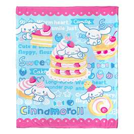 Cinnamoroll, Cute And Bouncy  Silk Touch Throw Blanket 50"x60"  