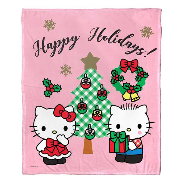 Hello Kitty, Mistletoe  Silk Touch Throw Blanket 50"x60"  