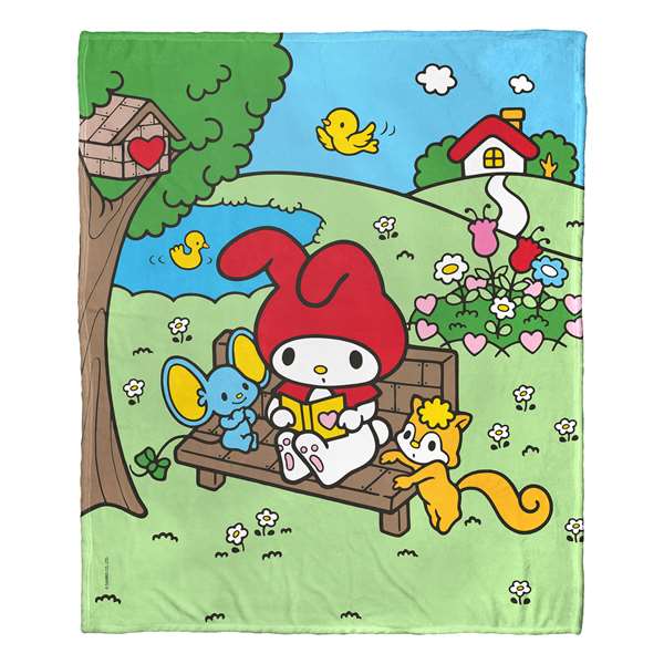 My Melody, Outdoor Reading  Silk Touch Throw Blanket 50"x60"  
