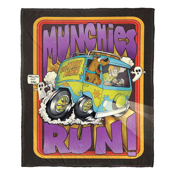 Scooby Doo, Munchies Run  Silk Touch Throw Blanket 50"x60"  