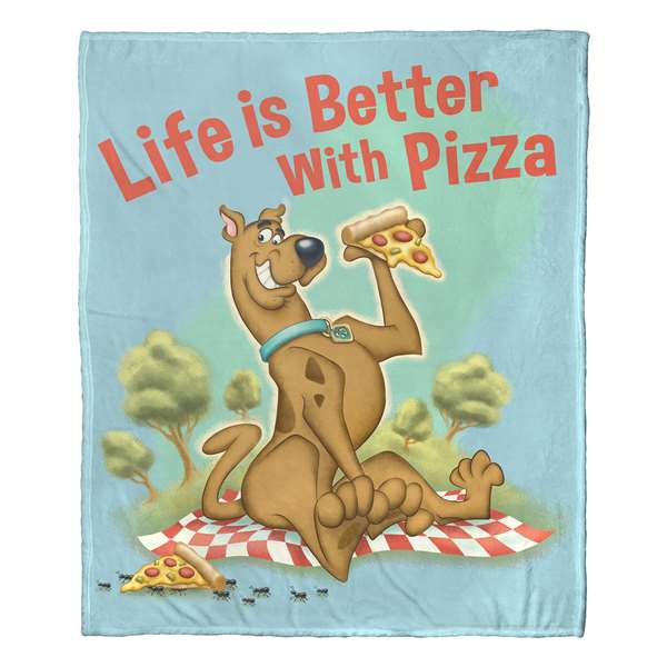 Scooby Doo, Pizza is Life  Silk Touch Throw Blanket 50"x60"  