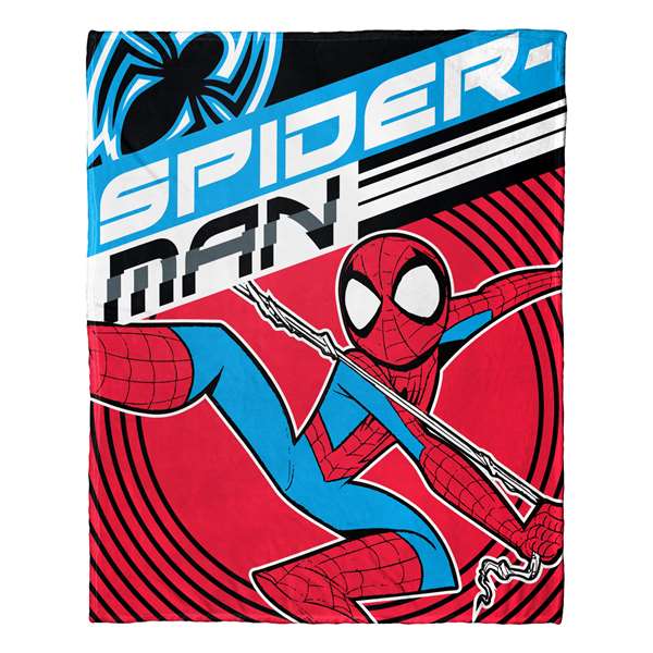 Spider-Man - Speedy Swing Silk Touch Throw and Cloud Pillow Combo, 40"x50" Throw-14" Pillow  