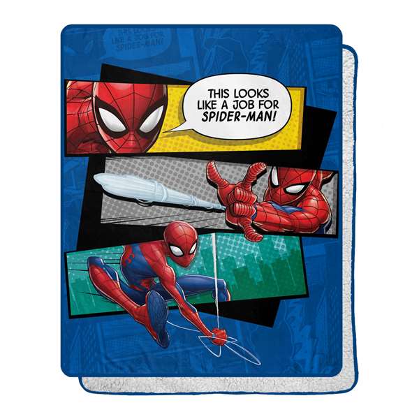 Spider-Man - This Looks Silk Touch/Sherpa Blanket 40"x50"  