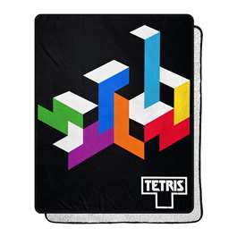 Tetris - Fit Together Silk Touch/Sherpa Blanket 40"x50"  