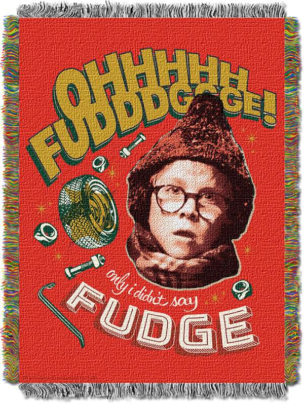 A Christmas Story -  OH Fudge Lic Holiday Tapestry Throw 48"x60"  