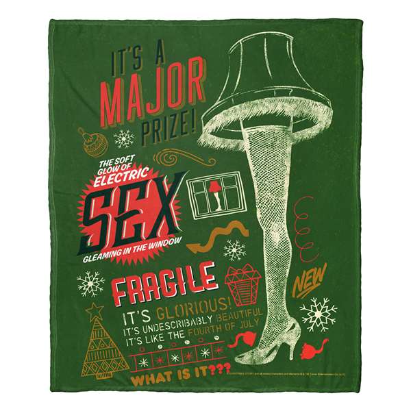 A Christmas Story, The Major Prize  Silk Touch Throw Blanket 50"x60"  