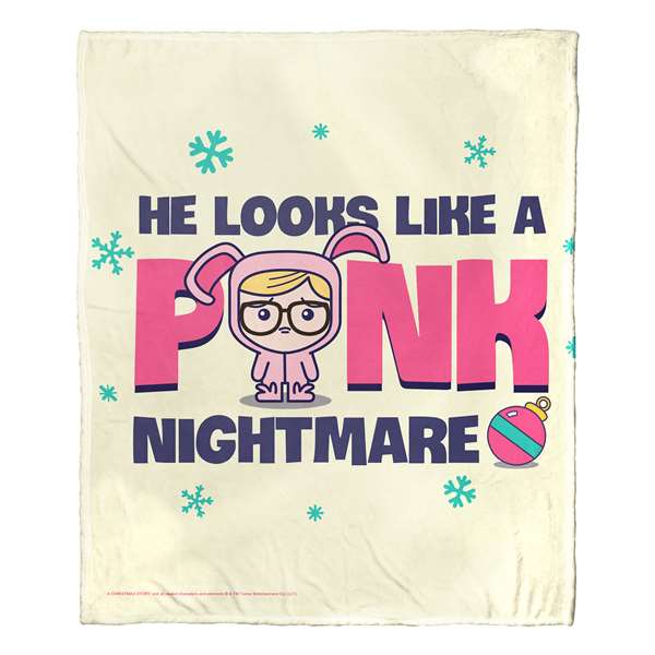 A Christmas Story, Pink Nightmare  Silk Touch Throw Blanket 50"x60"  