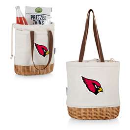 Arizona Cardinals - Pico Willow and Canvas Lunch Basket, (Natural Canvas)  