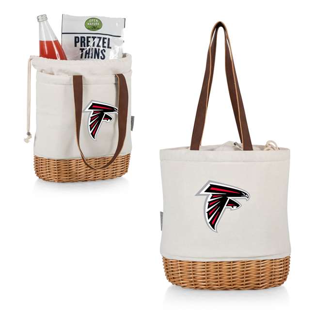 Atlanta Falcons - Pico Willow and Canvas Lunch Basket, (Natural Canvas)  