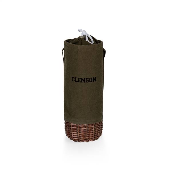 Clemson Tigers Insulated Wine Bottle Basket