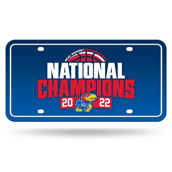 Kansas Jayhawks 2021-22 NCAA Basketball National Champions Metal Car Tag License Plate
