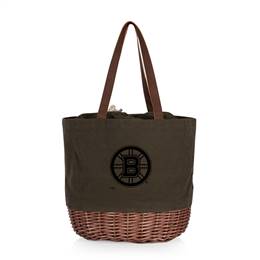 Boston Bruins Canvas and Willow Basket Tote