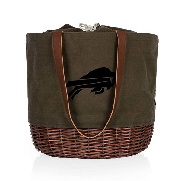 Buffalo Bills Canvas and Willow Basket Tote