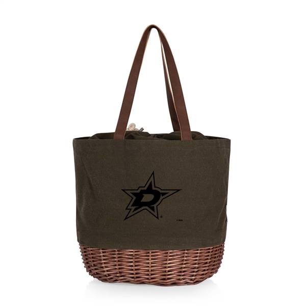 Dallas Stars Canvas and Willow Basket Tote