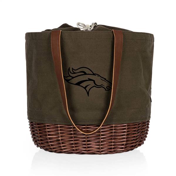 Denver Broncos Canvas and Willow Basket Tote