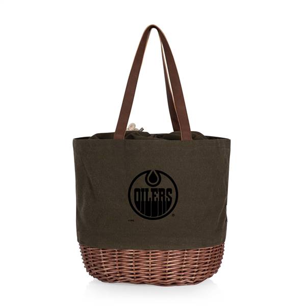 Edmonton Oilers Canvas and Willow Basket Tote