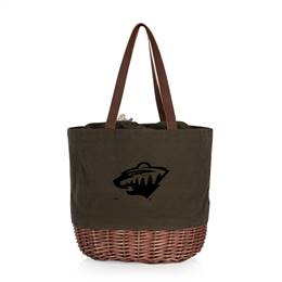 Minnesota Wild Canvas and Willow Basket Tote