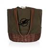 Miami Dolphins Canvas and Willow Basket Tote