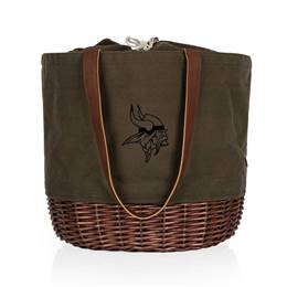 Minnesota Vikings Canvas and Willow Basket Tote