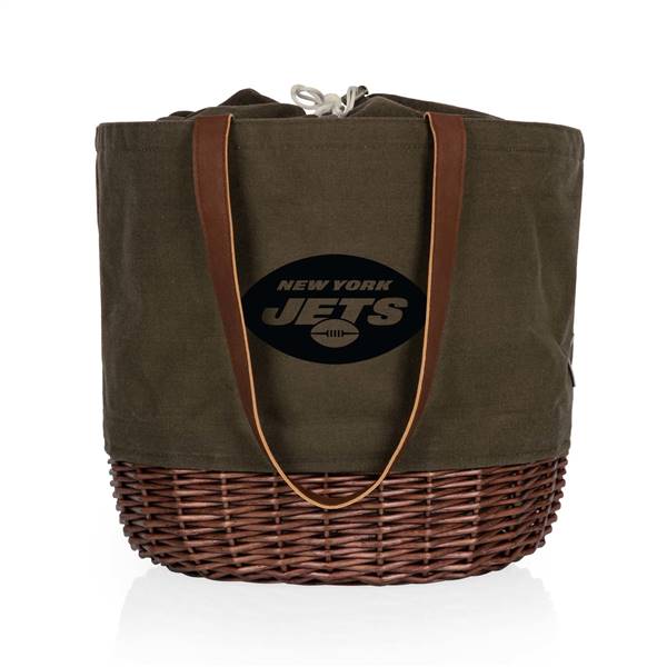 New York Jets Canvas and Willow Basket Tote