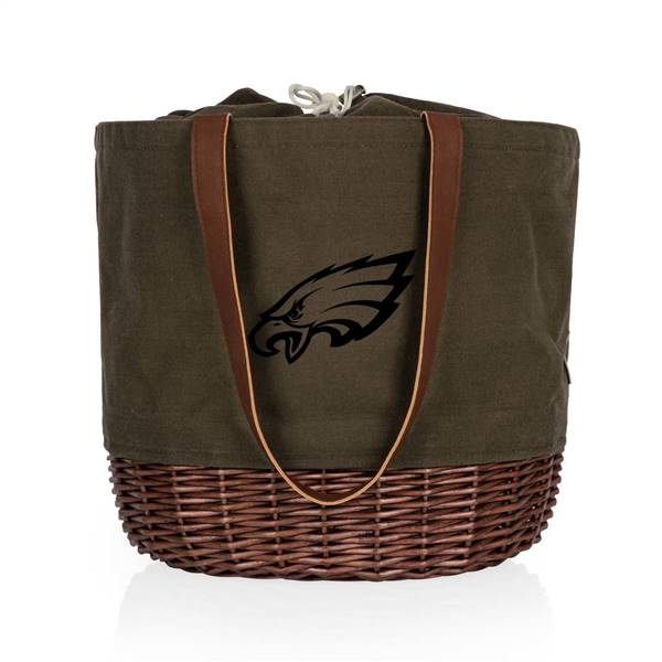 Philadelphia Eagles Canvas and Willow Basket Tote