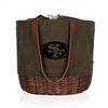 San Francisco 49ers Canvas and Willow Basket Tote